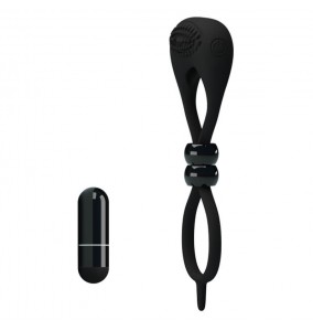 PRETTY LOVE - LOCKER 8 Shape Adjustable Cock Ring (Battery - Black)